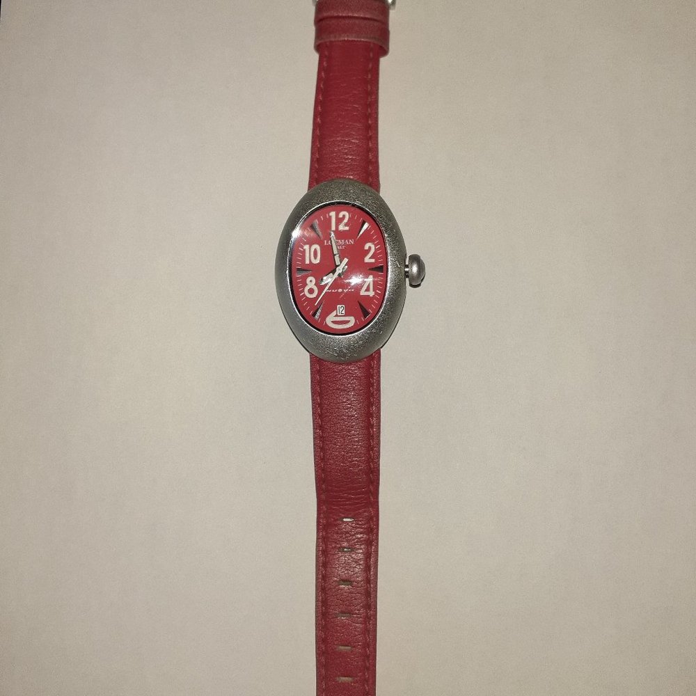 LOCMAN NUOVO-Aluminum Case Quartz Watch-Red Dial/Strap-R.E.F.015-Excellent